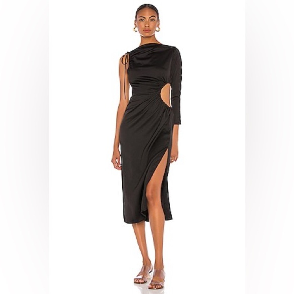 Cult Gaia CYN ONE-SHOULDER MIDI DRESS W/ CUTOUT
